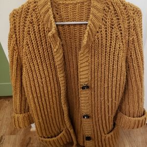 Oversize Yellow Knit Sweater